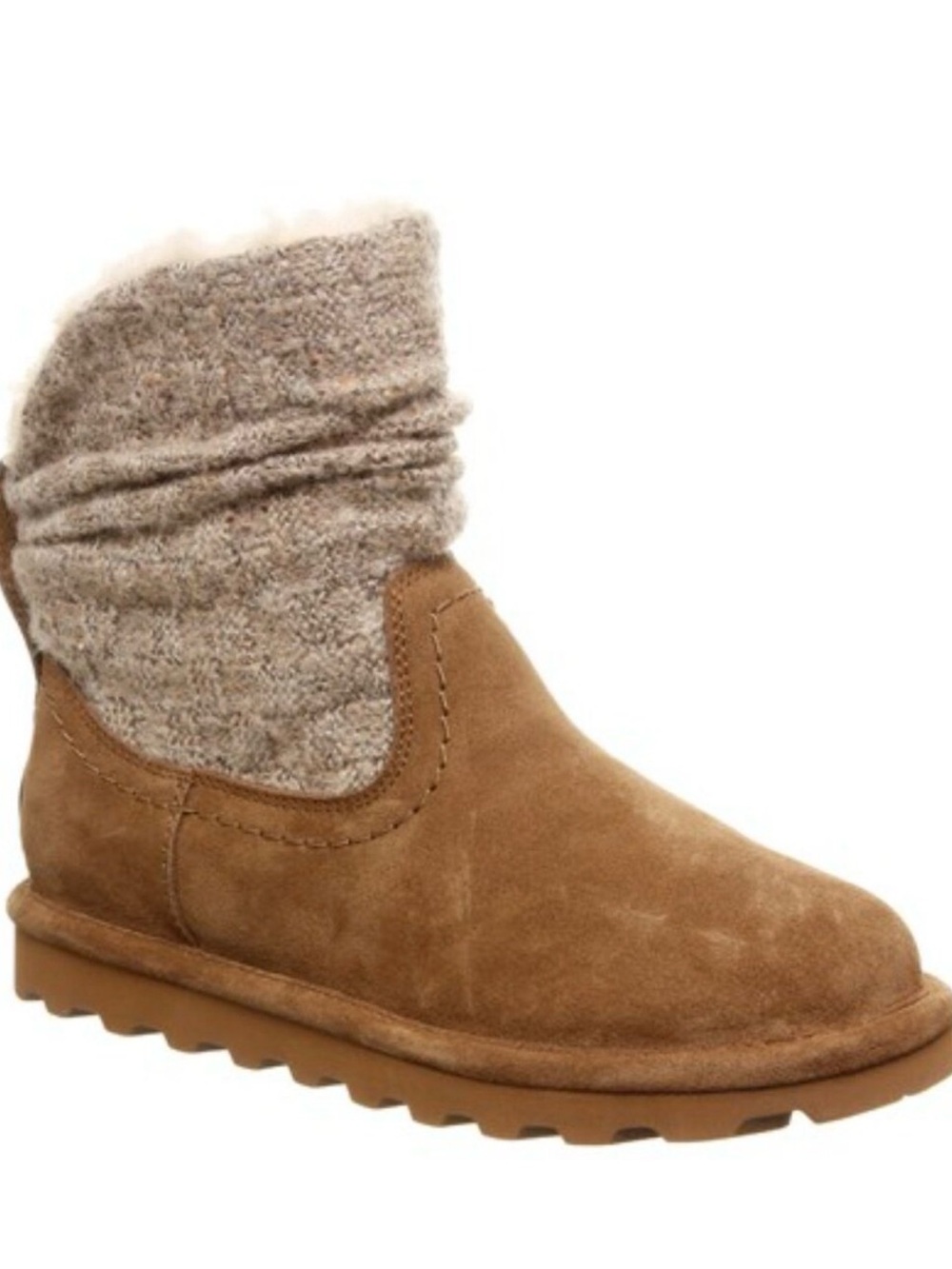 Bearpaw Women's Virginia Suede Ankle Boot in Chestnut Brown